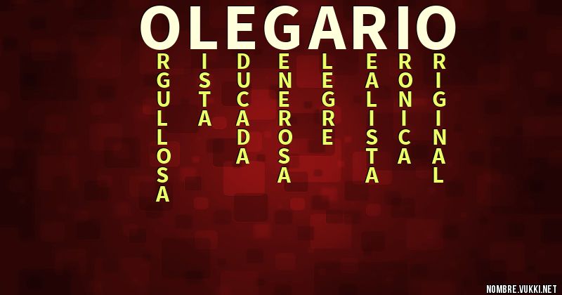 Acróstico olegario