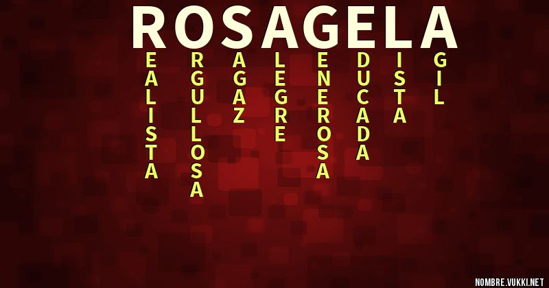 Acróstico rosagela