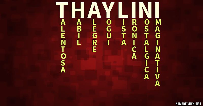 Acróstico thaylini