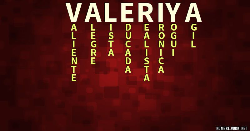 Acróstico valeriya