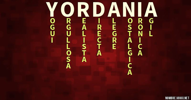 Acróstico yordania