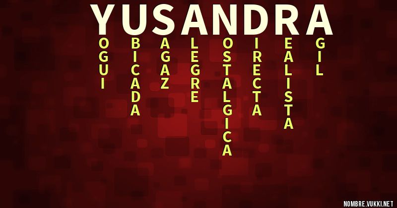 Acróstico yusandra