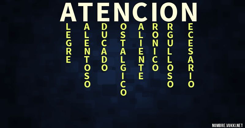 Acróstico atencion
