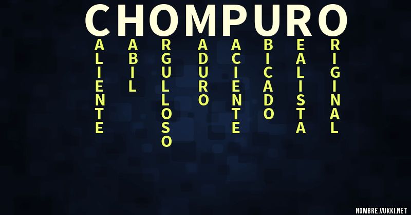 Acróstico chompuro