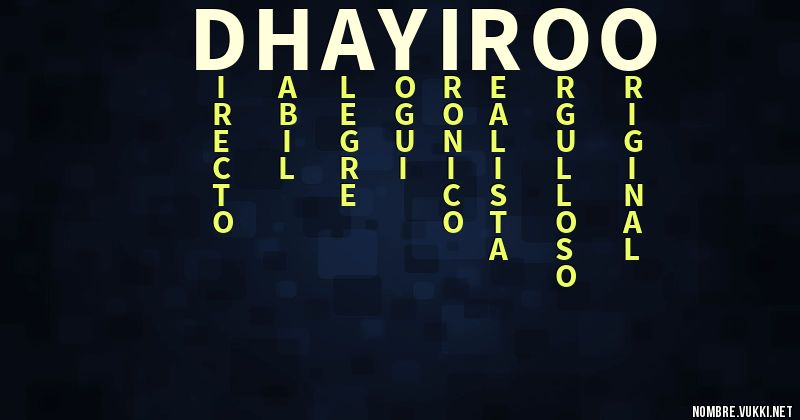 Acróstico dhayiroo