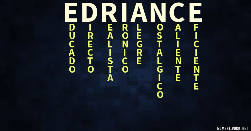 Acróstico edriance