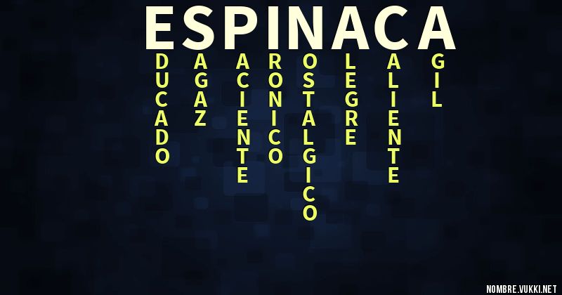 Acróstico espinaca