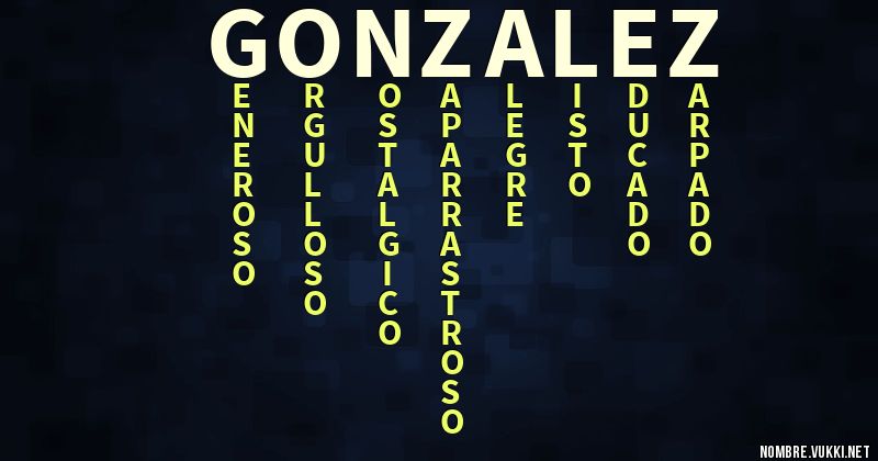 Acróstico gonzález