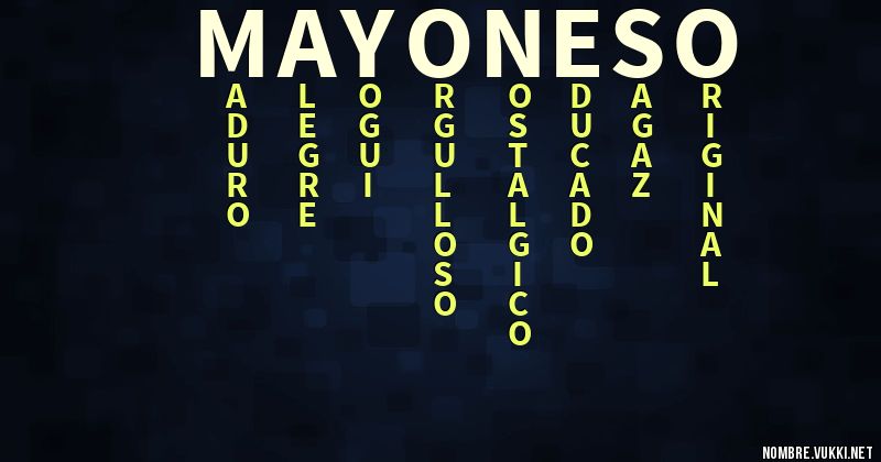 Acróstico mayoneso