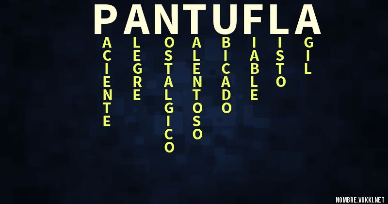 Acróstico pantufla