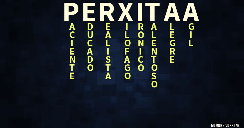Acróstico perxitaa