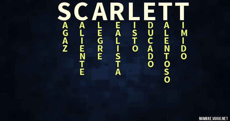 Acróstico scarlett