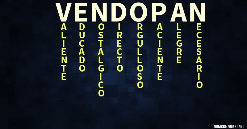 Acróstico vendo pan