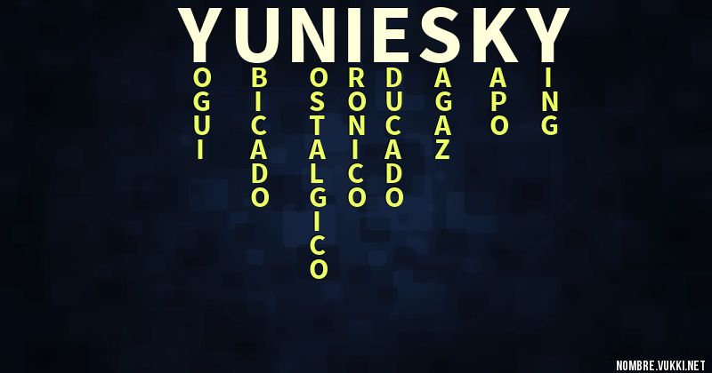 Acróstico yuniesky