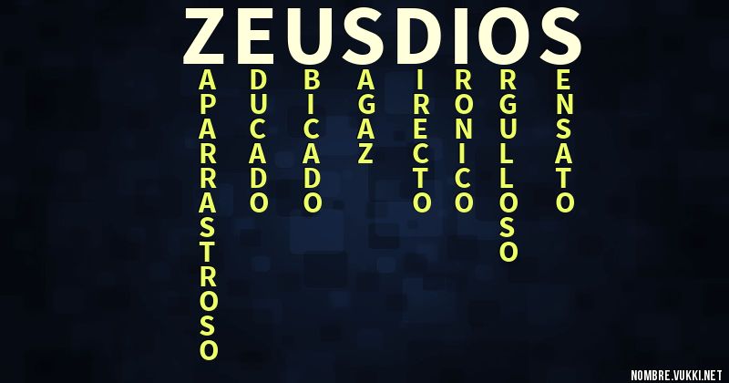 Acróstico zeus dios
