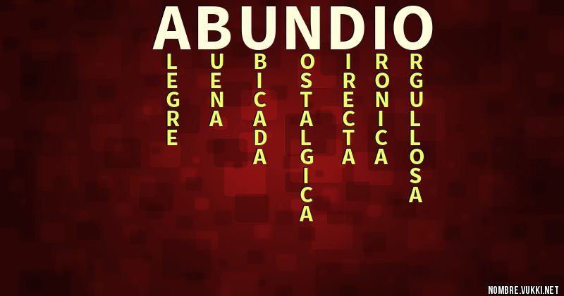 Acróstico abundio
