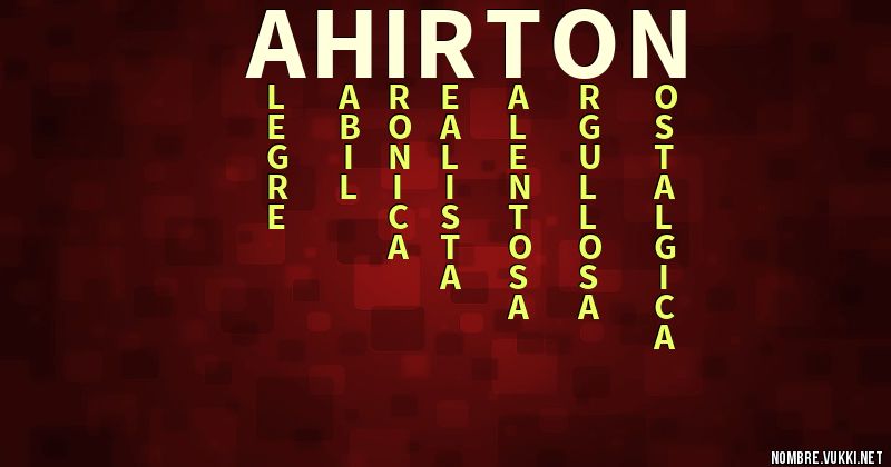 Acróstico ahirton