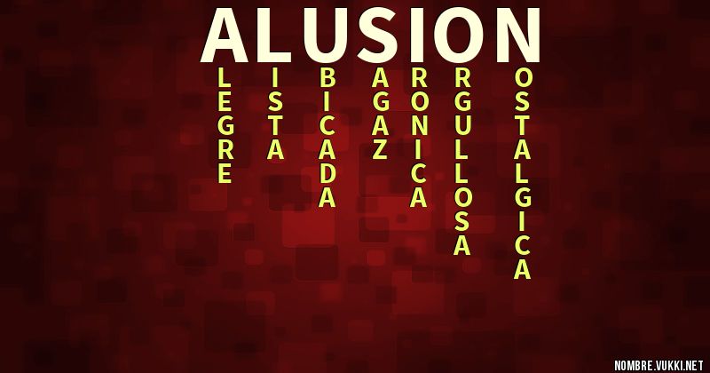 Acróstico alusión