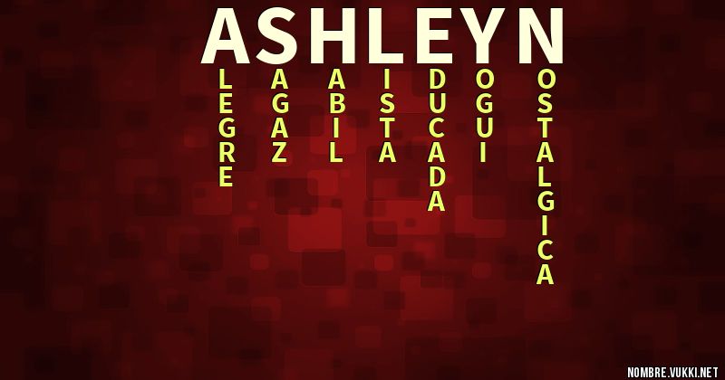 Acróstico ashleyn