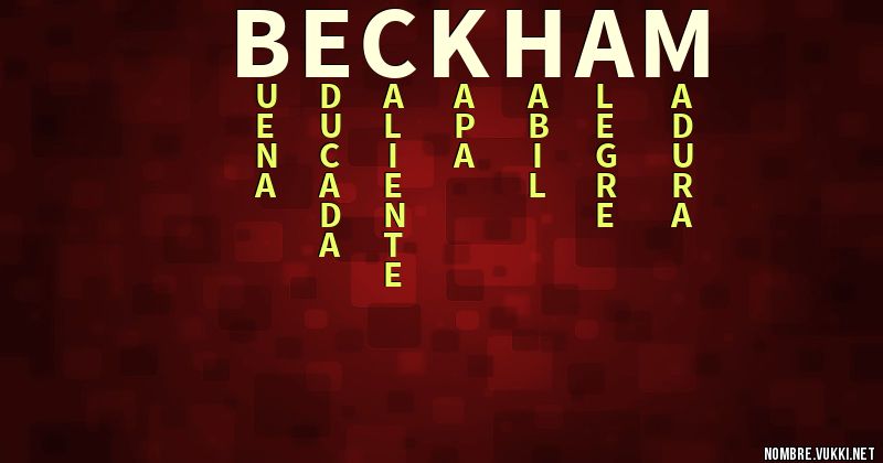 Acróstico beckham