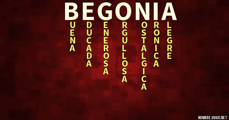 Acróstico begonia