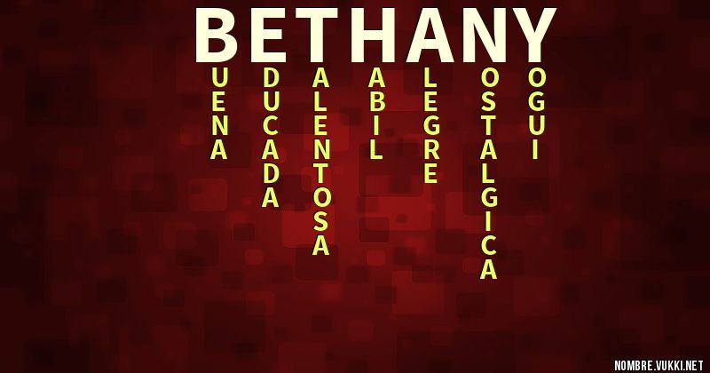 Acróstico bethany