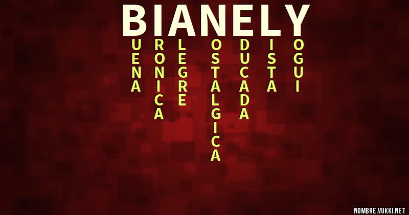 Acróstico bianely