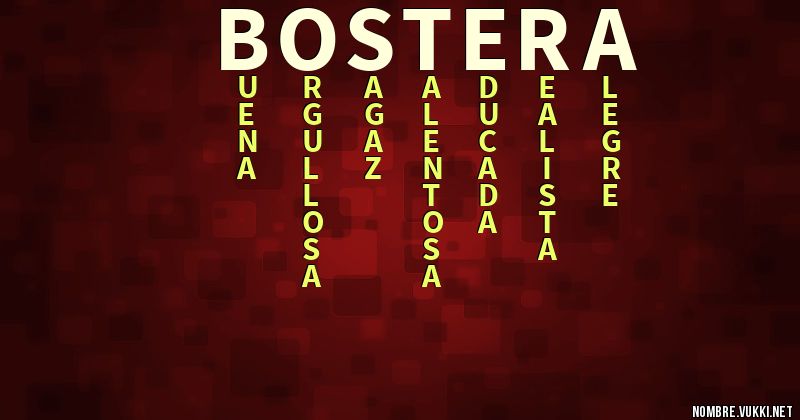 Acróstico bostera