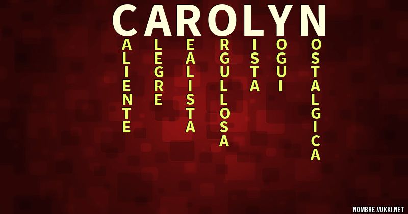 Acróstico carolyn