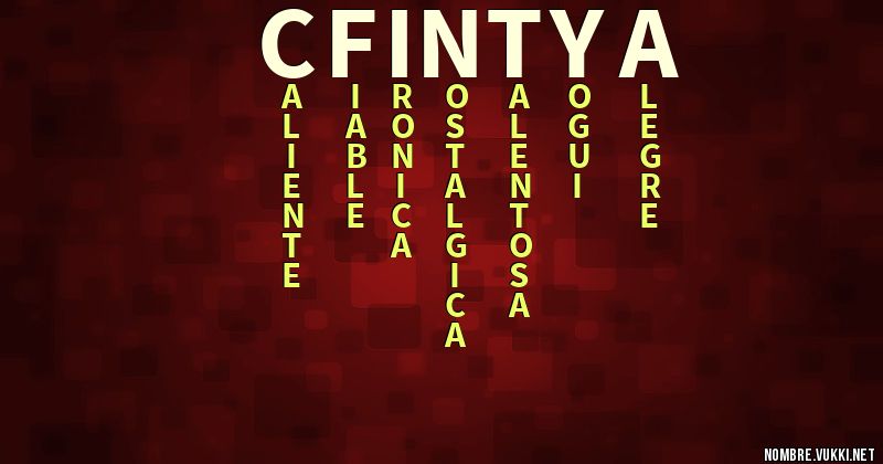 Acróstico cfintya