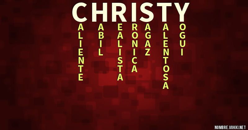 Acróstico christy