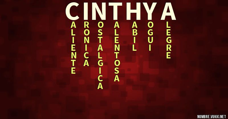 Acróstico cinthya