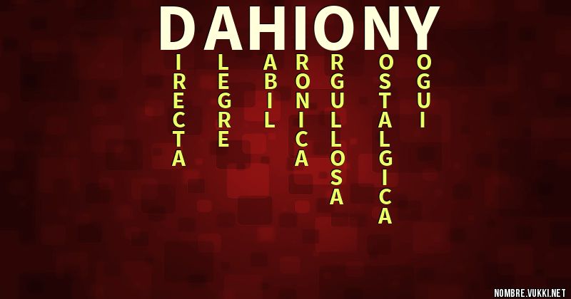 Acróstico dahiony