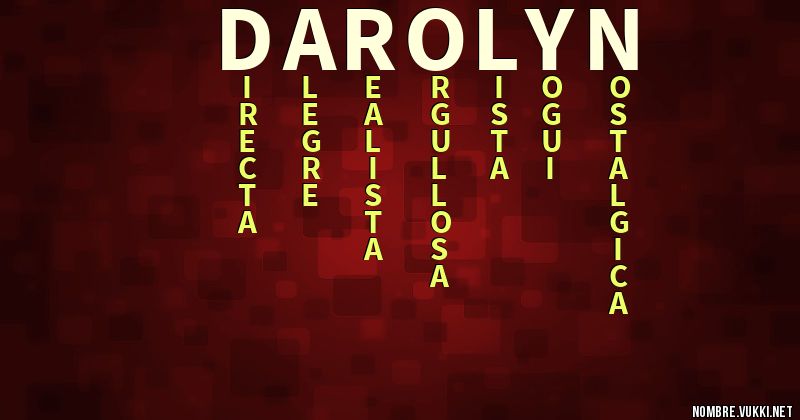 Acróstico darolyn