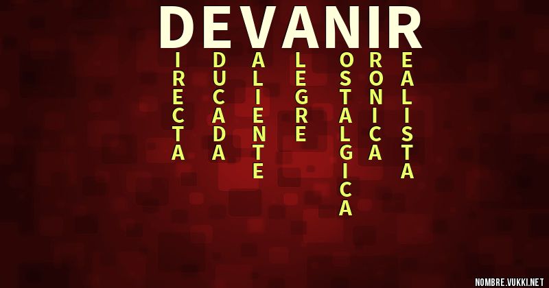 Acróstico devanir