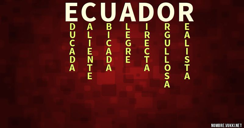 Acróstico ecuador