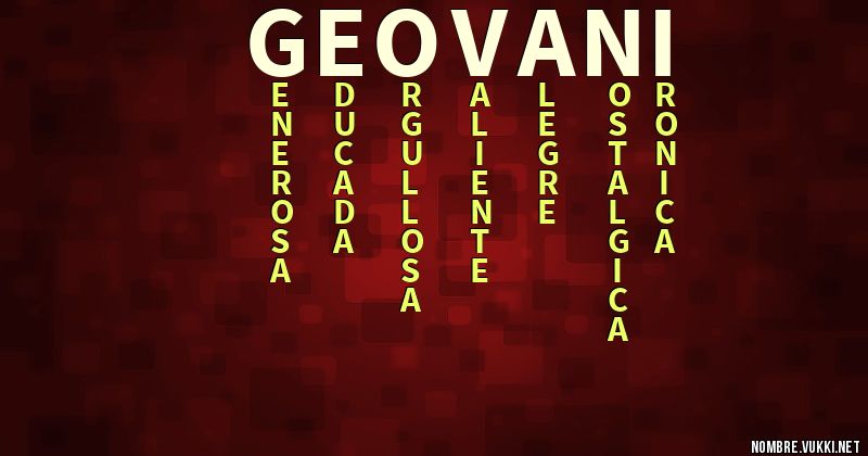 Acróstico geovani