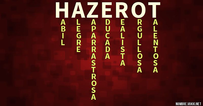 Acróstico hazerot