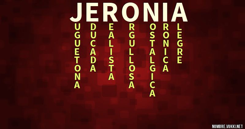 Acróstico jeronia