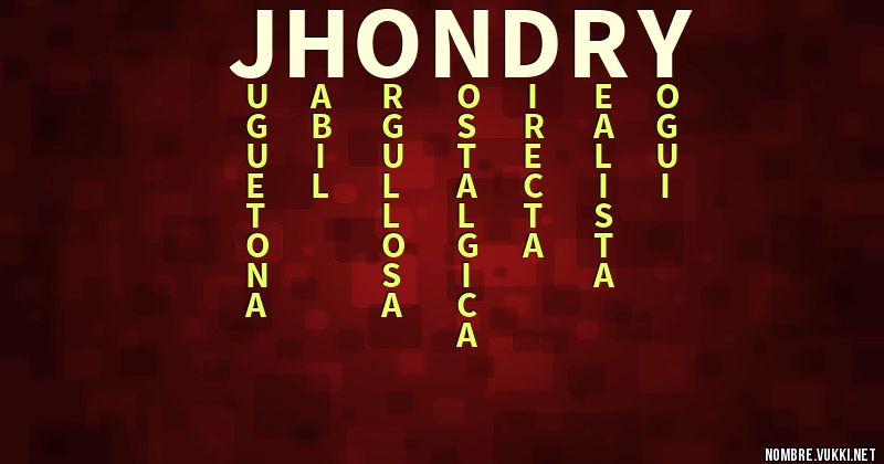 Acróstico jhondry