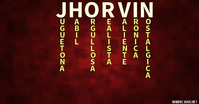 Acróstico jhorvin