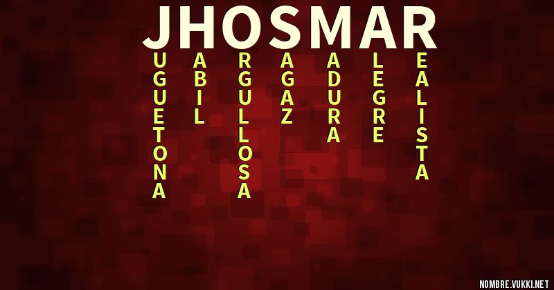 Acróstico jhosmar
