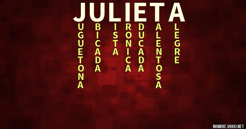 Acróstico julieta.