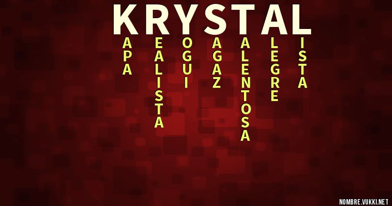 Acróstico krystal