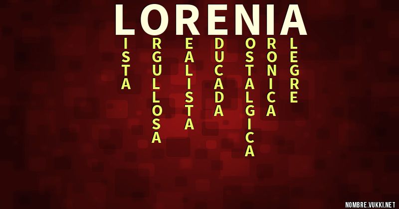Acróstico lorenia