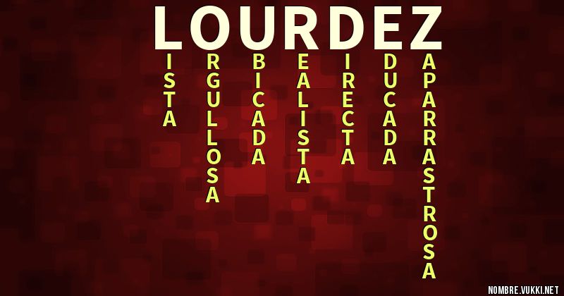 Acróstico lourdez