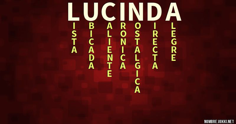 Acróstico lucinda