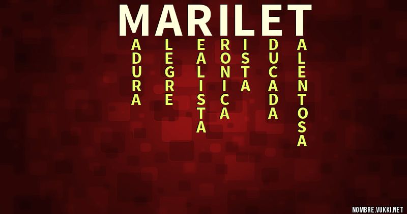 Acróstico marilet