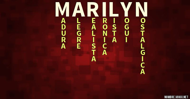 Acróstico marilyn