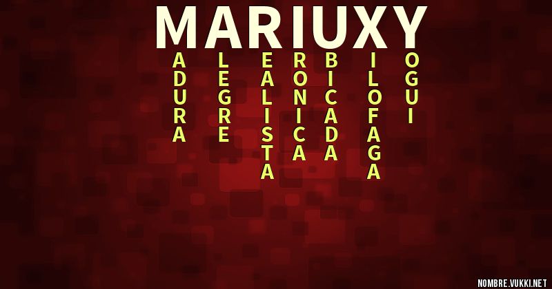 Acróstico mariuxy